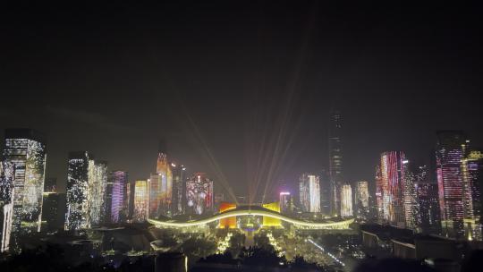 深圳市民中心灯光秀手持拍摄