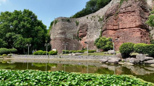 南京航拍清凉山鬼脸城石头城秦淮河南京旅游