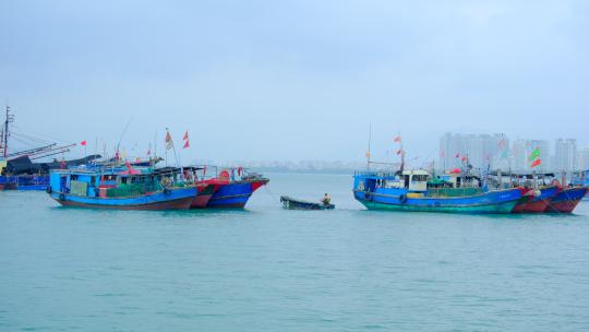 海上渔船 渔港 捕鱼捕捞海产品