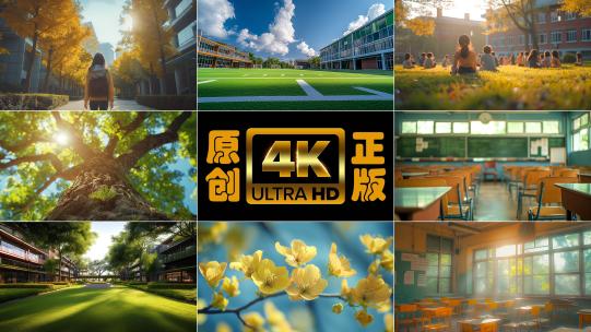 校园开学毕业季学校教师节唯美学生空镜头高清在线视频素材下载