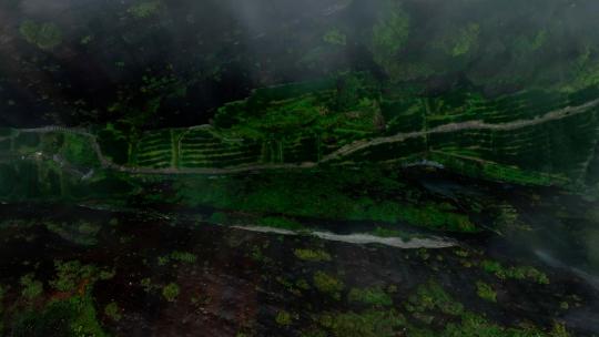 【4K】武夷山航拍茶园牛栏坑景区云雾