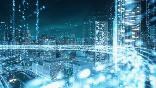 光线科技城市飞越大数据物联网视频素材模板下载