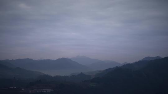 山，清晨，延时4K