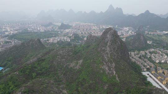 广西桂林西山4A景区航拍