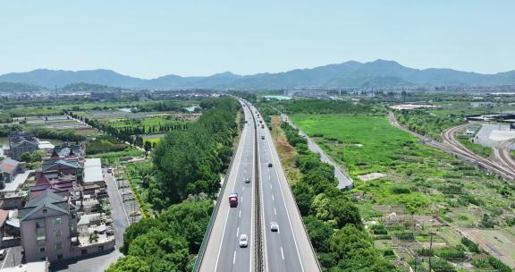航拍杭州绕城高速公路