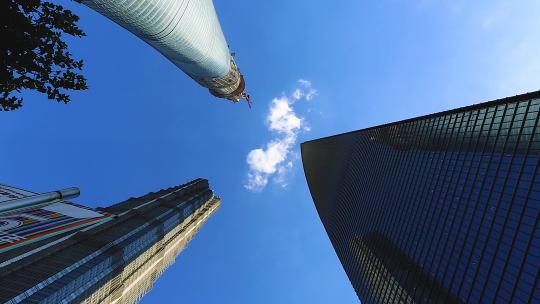 上海外滩城市地标建筑群延时摄影