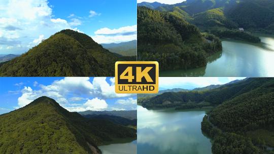 4K 50P航拍萍乡芦溪山口岩水库森林山青水秀