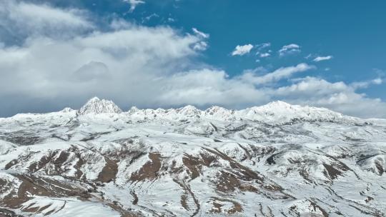 快进X10 高清航拍四川亚拉雪山高原风光