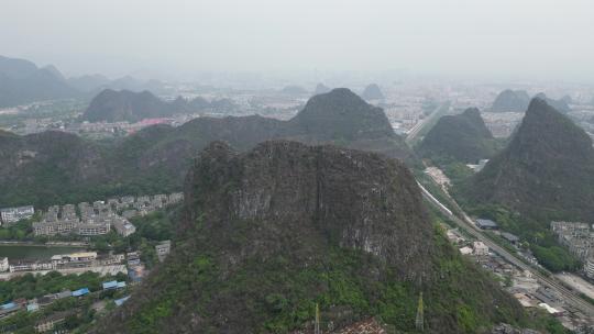 广西桂林西山4A景区航拍