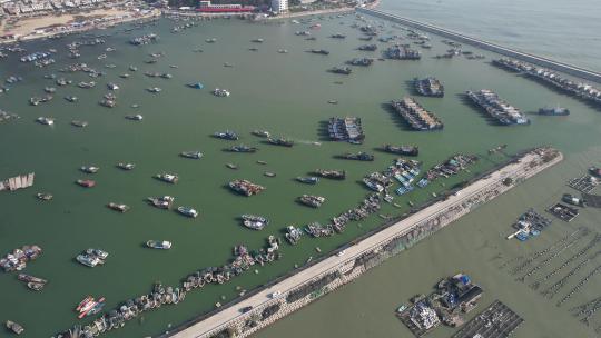 原创 福建漳州六鳌半岛渔港航拍风光