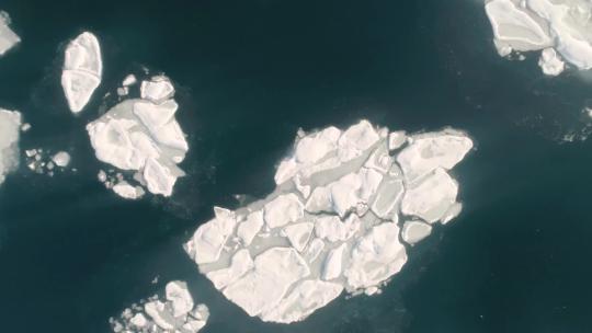 4K航拍南极北极冰川河流融化雪山