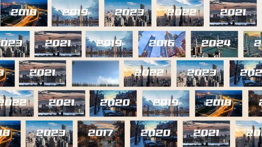 时间翻页回顾年份切换图片快闪片头