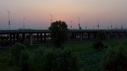 合集_西安渭河大桥4K航拍