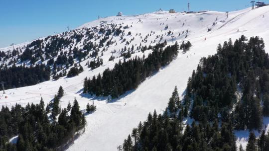 塞尔维亚科帕诺尼克山滑雪胜地的鸟瞰图