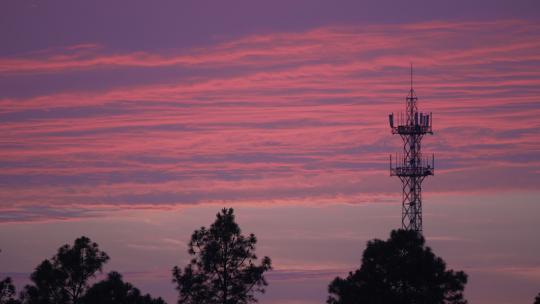 晚霞 夕阳 彩云 自然 夏天 蓝天 白云 延时