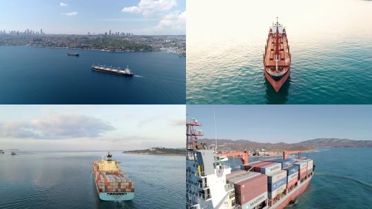【合集】海上运输货轮在海上航行视频素材模板下载