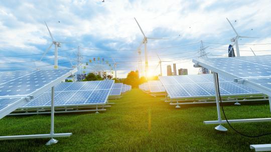 新能源 光伏太阳能发电 绿色能源双碳环保视频素材模板下载