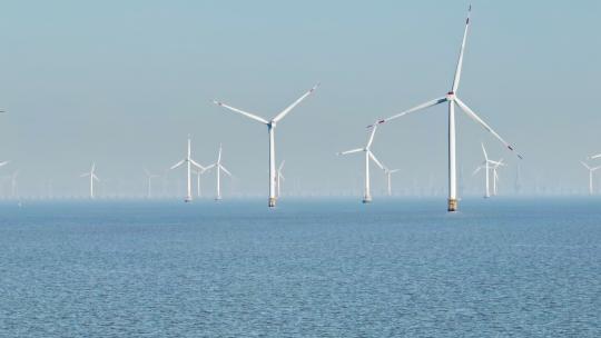 风机风电风力水电海上新能源视频素材模板下载