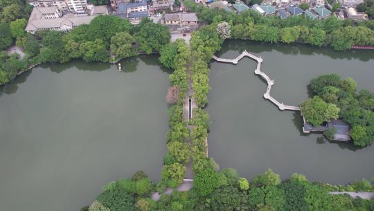 广西桂林两江四湖5A景区航拍