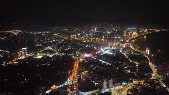 芜湖大镜湖夜景航拍