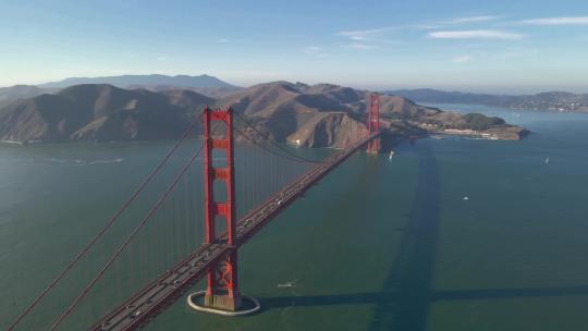 美国旧金山金门大桥航拍