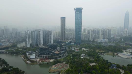 4k 航拍温州城市景观全景