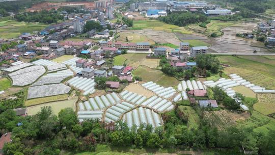 南方丘陵山川农业种植农田航拍