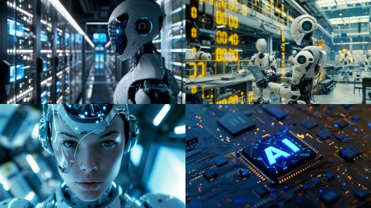 AI人工智能数字人机器人科技芯片大数据高清在线视频素材下载