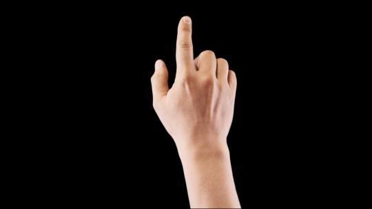 4k手指点击二次视频素材alpha