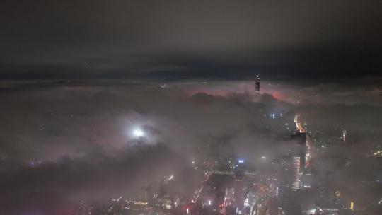 深圳城市夜景云海