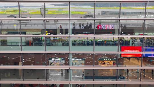 四川成都天府国际机场航站楼 玻璃幕墙视频素材模板下载