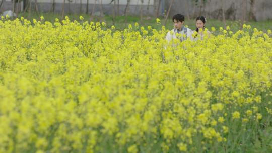 桃花油菜花樱花春天情侣古镇古装汉服武德