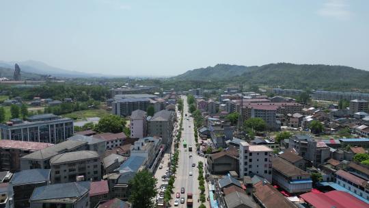 集中乡镇村庄房屋建筑乡村航拍