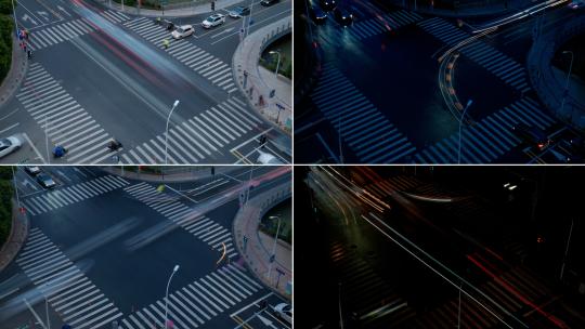 城市道路行人车流交通出行高清在线视频素材下载