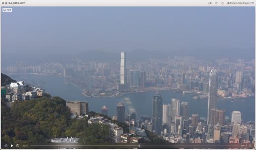 香港太平山頂 HLG H.265 MOV 航拍原素材01