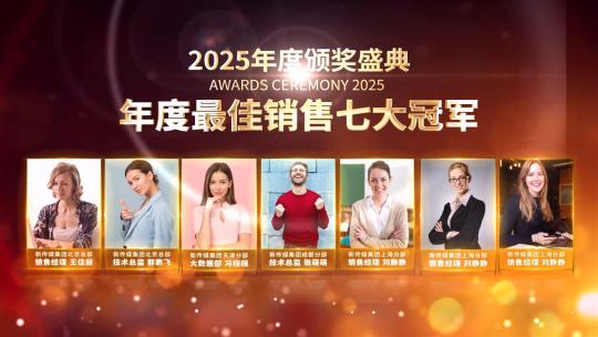 2024年会颁奖人物展示AE模版