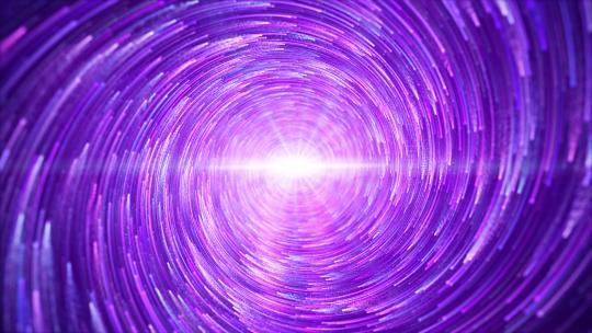 华丽紫色螺旋宇宙星空星轨粒子光线婚礼背景