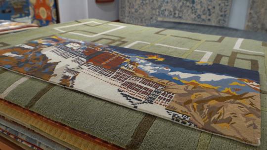 藏族 毛毯 纺织 工艺 视频素材