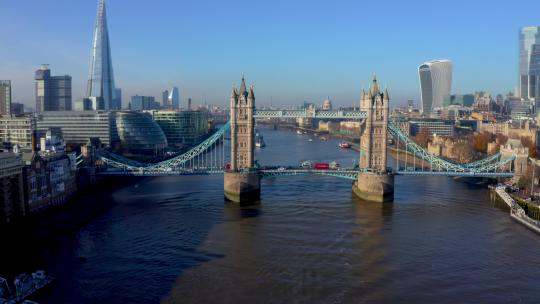 英国伦敦塔桥泰晤士河美景！