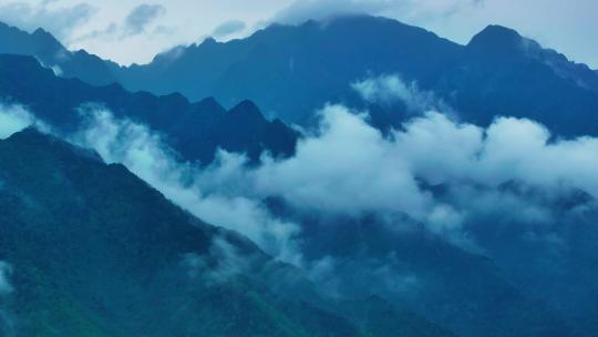 森林高山云雾环绕 秦岭航拍视频素材模板下载