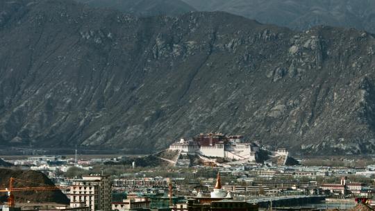 西藏旅游风光拉萨布达拉宫延时光影视频视频素材模板下载