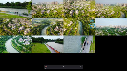 成都金牛区华侨城东岸 天屿 多镜头合集高清在线视频素材下载