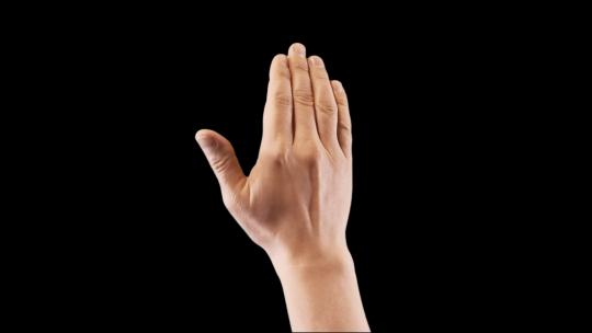 4k手掌点击一次视频素材alpha