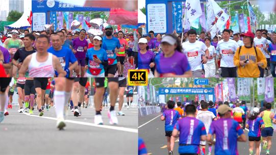 城市马拉松比赛高清在线视频素材下载