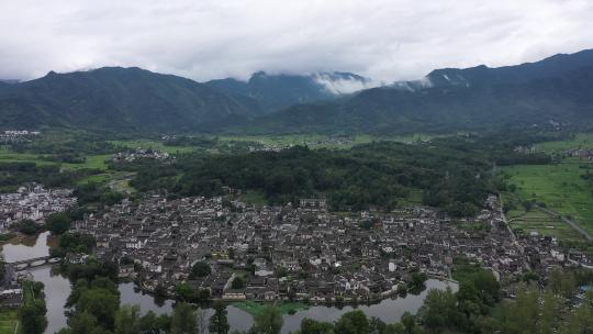 黟县宏村航拍大景