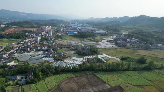 美丽乡村田园农业种植农田航拍