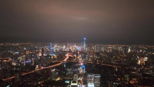上海延安高架航拍空镜
