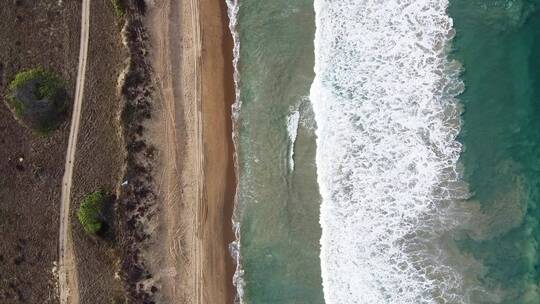 海滩海滩的无人机镜头