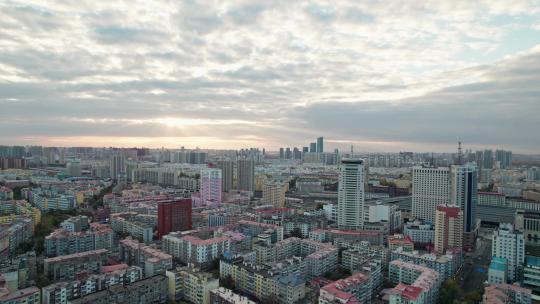中国哈尔滨城市风光航拍