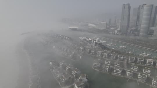 5.4K D-LOG 云雾下的厦门游艇码头